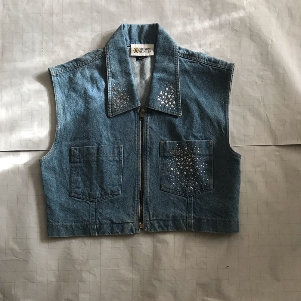 Christine Alexander Designer Denim Vest.